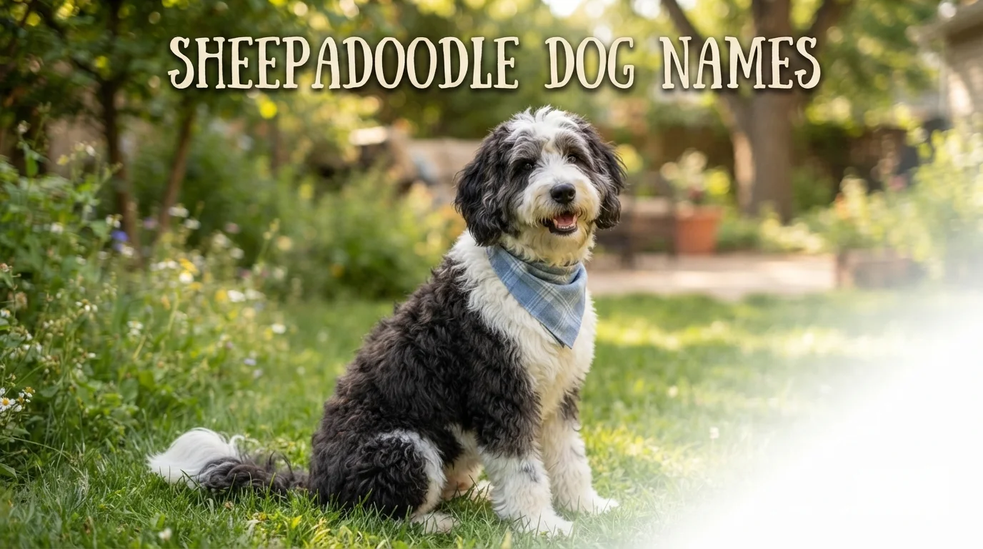 charming sheepadoodle dog names name generator